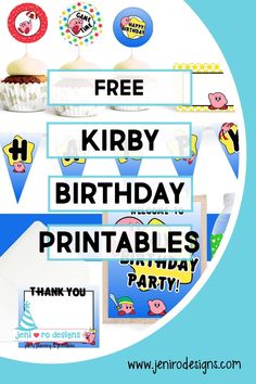 a birthday party with cupcakes and free printables for kids to make