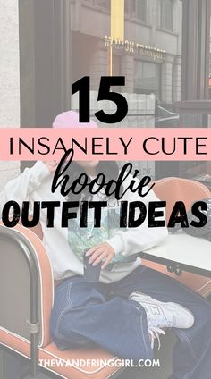 Thinking about what to wear with hoodies? How to style hoodies can be SO difficult because it's easy to look like a lazy outfit. So this post shows you 15 amazing hoodie outfit ideas including casual hoodie outfits, winter hoodie outfits, black hoodie outfits, oversized hoodie outfits, and more! How To Wear An Oversized Hoodie, Pullover Hoodie Outfit For Women, Style A Hoodie Outfit, Women’s Hoodie Outfit, Hooded Sweatshirts Outfit For Women, How To Wear A Hoodie Outfits, How To Make A Hoodie And Jeans Look Cute, What To Wear With Hoodie, Hooded Sweatshirt Outfit