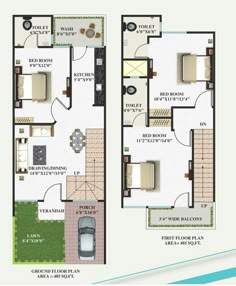 two story house plans with garage and living room