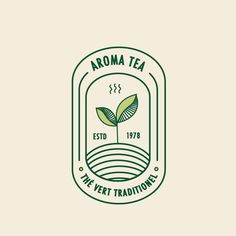 the logo for aroma tea, which is also used as an advertisement