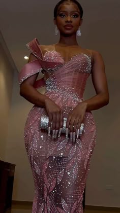 Pink Lace Corset Dress For Wedding, Glamorous Pink Corset Dress For Wedding, Beaded Lace Styles Asoebi, Sequence Gown Styles In Nigeria, Peach Asoebi Lace Styles, Peach Color Asoebi Lace Styles, Luxury Pink Corset Dress For Debutante Ball, Pink Nigerian Prom Dress, Pink African Dress
