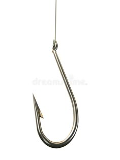 a fishing hook on a white background with clippings royalty images and stock photos
