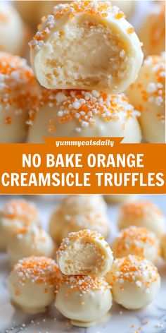 no bake orange creamsicle truffles are the perfect treat