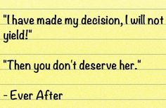 a piece of lined paper with the words i have made my decision, i will not yield