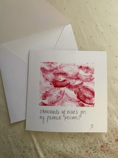 an envelope with a card that reads, congratulations of roses for my favorite friend