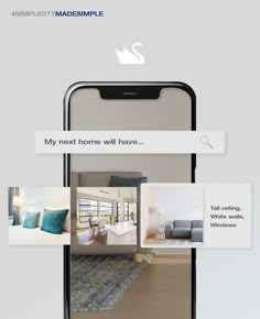 an image of a cell phone with the text my next home will have
