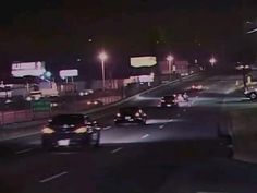 traffic is backed up on the freeway at night