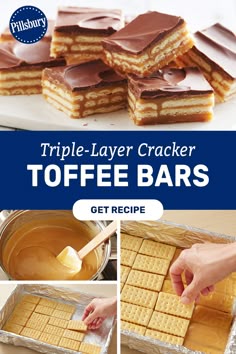 Triple-Layer Cracker Toffee Bars