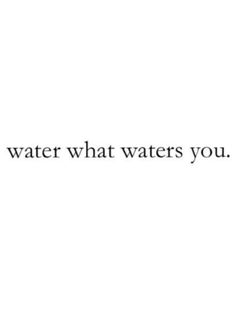 the words water what waters you