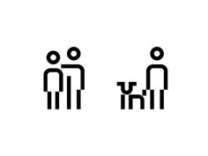 two people sitting next to each other in front of a white background with the words, i