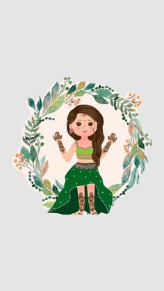Teej Wallpapers, Teej Drawing Easy, Hariyali Teej Drawing, Mehendi Card Template, Teej Festival Drawing Ideas, Teej Celebration Drawing, Teej Festival Drawings, Mehendi Illustration, Mehendi Illustration Wedding