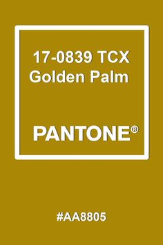 the pantone logo is shown in white on a gold background with an orange hue