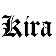 the word kra written in black ink on a white background