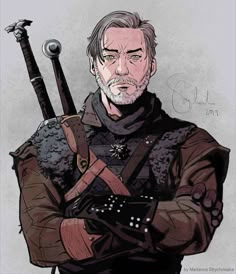 Witcher Character Art, The Witcher Characters, Witcher Characters, Dnd Witcher Art, Witcher Character Design, Dnd Witcher Character, The Witcher Armor Concept Art, Male Witcher Oc Art, Lambert The Witcher
