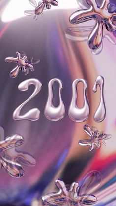 an abstract image with the number twenty two in it's center surrounded by flowers