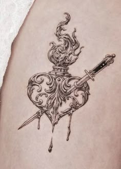 Dark Baroque Tattoo, Victorian Heart Tattoo, Baroque Heart Tattoo Meaning, Ornate Tattoo Art Style, Dark Heart Tattoo, Armored Heart Tattoo, Gothic Heart Tattoo, Medieval Heart Tattoo, Gothic Baroque Tattoo