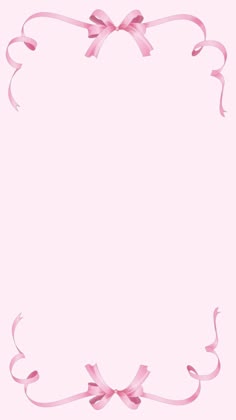 a pink frame with ribbon and bow on the corner, in front of a light pink background