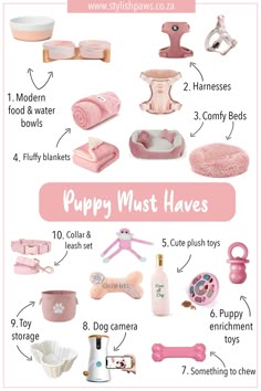 Puppy Must Haves. Cute and stylish items your new puppy will need #puppy #puppymusthaves #amazon