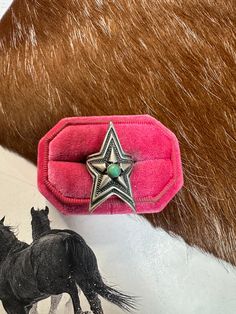 Beautiful Handmade Sterling Silver Turquoise Adjustable STAR Ring Unique Silver Turquoise Ring, Vintage Turquoise Ring Silver, Heirloom Jewelry, Handmade Silver Turquoise Ring Collectible, Western Jewelry Stack, Handmade Western Style Silver Turquoise Ring, Adjustable Size Turquoise Western Ring, Adjustable Western Style Ring, Western Style Adjustable Rings