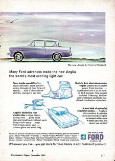 an old advertisement for the ford advertiser's new car, which is being advertised
