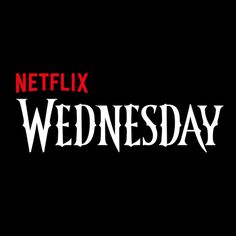 netflix's wednesday logo on a black background