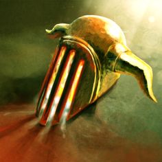 a close up of a metal object with light coming out of it's mouth