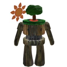 an image of a tree stump with a sun on top