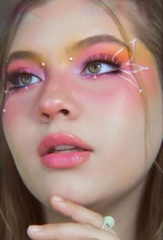 Fairy Inspired Makeup Looks, Fairy Makeup Ideas Simple, Fairy Themed Makeup, Cute Fairy Makeup Easy, Fairy Makeup Looks Easy, Fairy Theme Makeup, Fairy Inspired Makeup, Pink Fairy Makeup Ideas, Fairy Makeup Ideas