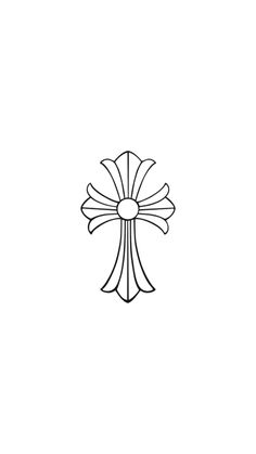 the cross is drawn in black and white