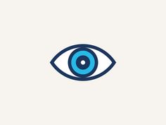 an eye that is blue and has the letter o in it's irise