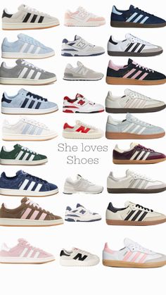 the adidas shoes are all different colors and sizes, but they have no names on them