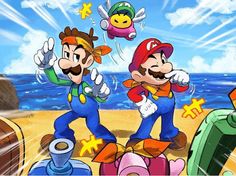 Super Mario Sunshine Art, Super Mario Sunshine Fanart, Mario Sunshine Art, Mario Sunshine Artwork, Super Mario Beach, Mario And Luigi Beach, Sunshine Mario, Mario On Beach, Super Mario Bros Wonder Fanart