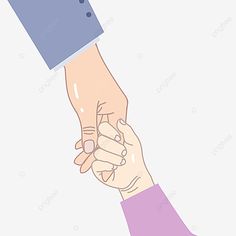 two hands holding each other in the middle of their fingers, illustration, cartoon png and psd