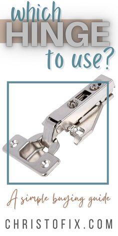 This pin will lead you to my blog post where you can discover the 5 most used types of cabinet door hinges to make furniture. With this blog, you will get better insight into building kitchen cabinets, bathroom cabinets, or even cabinets for your workshop. | www.christofix.com