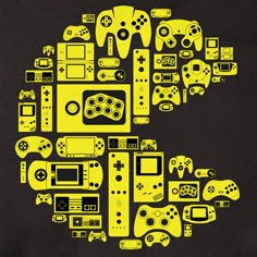 a book cover with yellow images of video game controllers