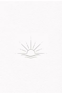 the sun is shining above the water