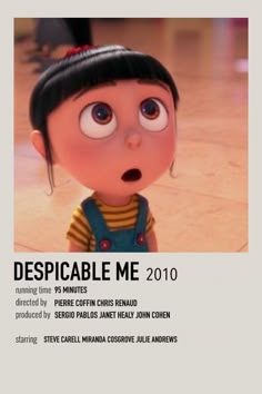 an advertisement for the movie despicable me 2010 with a cartoon character looking surprised