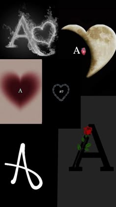 the letter a is surrounded by other letters