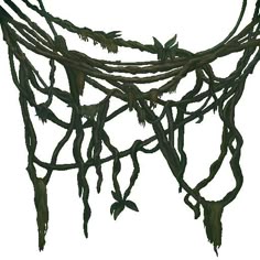 an image of a piece of art that looks like branches with leaves hanging from it