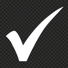 a black and white check mark on a transparent background png, clipartion
