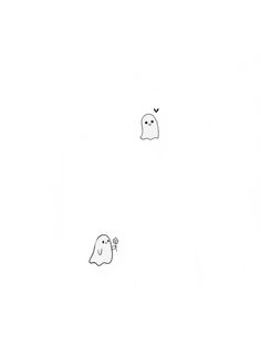 two ghost stickers on a white background
