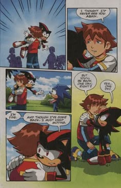 an image of a comic strip with sonic and shadow