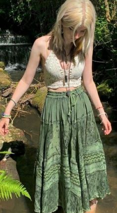 Fairy Core Outfits, Fairycore Outfit, Outfit Trends, Swaggy Outfits, Hippie Outfits, Crochet Pattern, Mode Inspiration, Hippie Style, Looks Vintage