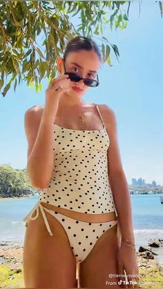 Polka Dot Swimsuit, Tankini Aesthetic, Swimsuit Inspo, Pretty Swimsuits, Polka Dot Tankini, Swimsuits Outfits, Cute Bathing Suits, Cute Swimsuits, Summer Suits