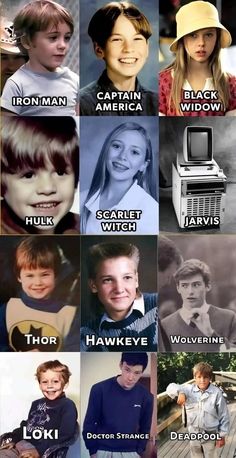 many different pictures of children with names in each one's face and the words on them