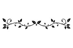 a black and white image of leaves on a vine wall decal in the shape of a rectangle