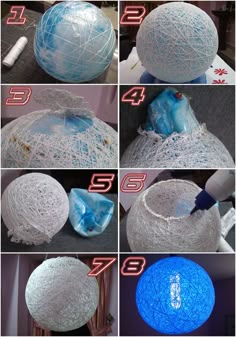 instructions to make a light up ball with yarn