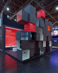 an exhibit booth at a trade show