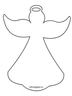 the outline of an angel with wings