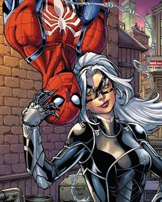 the cover to spider - man and black widow